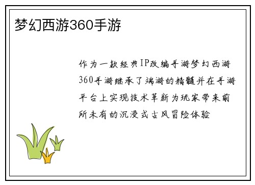 梦幻西游360手游